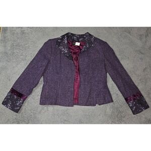 VTG Harve Benard Women's Blazer 14P Wool Blend Whimsigoth 90s Grunge Luxe